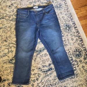 Loft Cropped Curvy Jeans, Sz 16
